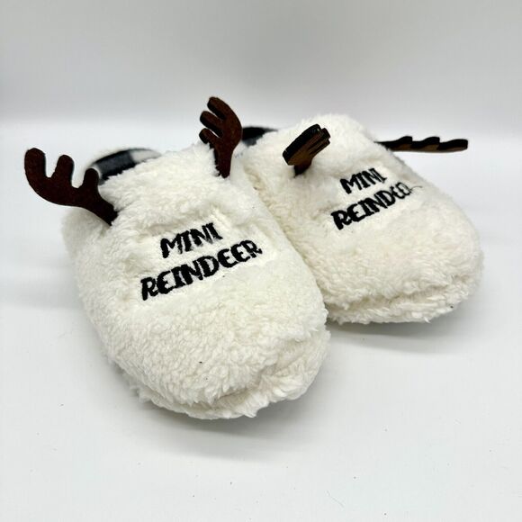 Mini Reindeer Slide Slippers Christmas/Holiday Youth (4-5) - Picture 1 of 4